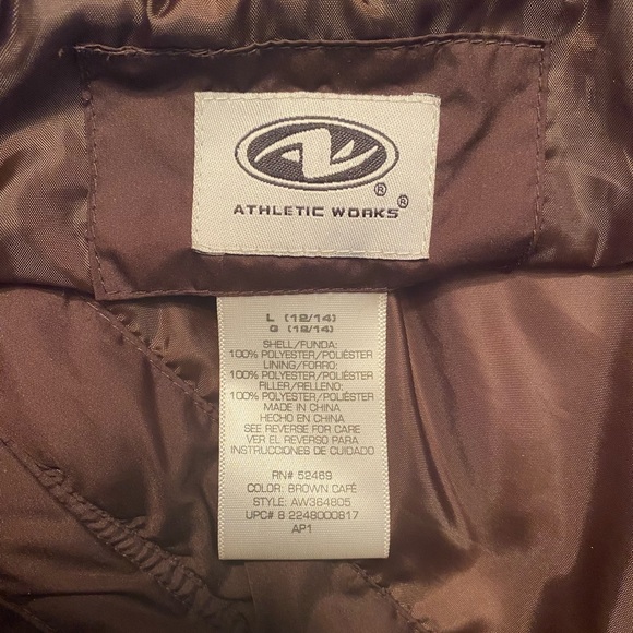 🧥Athletic Works Brown Woman’s Ski Jacket L - Picture 8 of 8